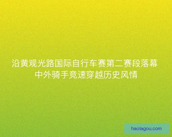 沿黄观光路国际自行车赛第二赛段落幕 中外骑手竞速穿越历史风情